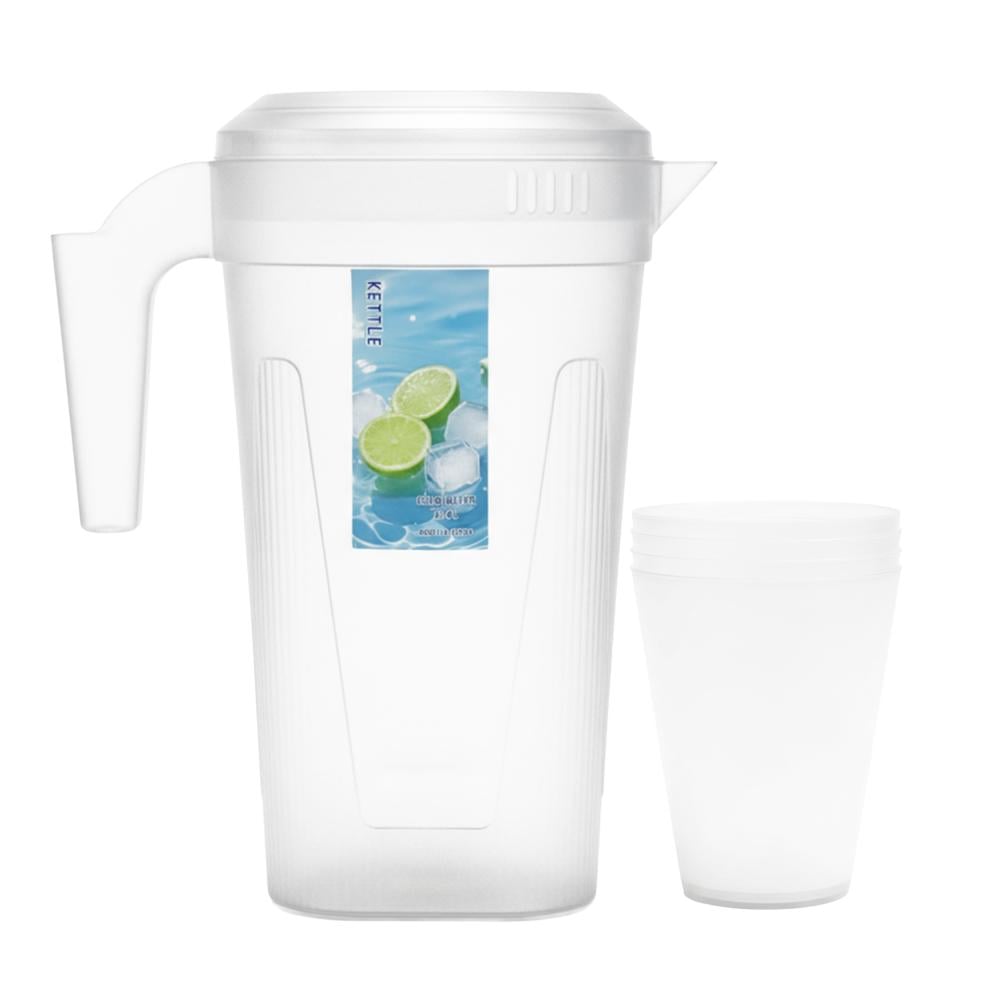 جاك بلاستيك شفاف مع أكواب – سعة 2.4 لتر - AL-11906-6