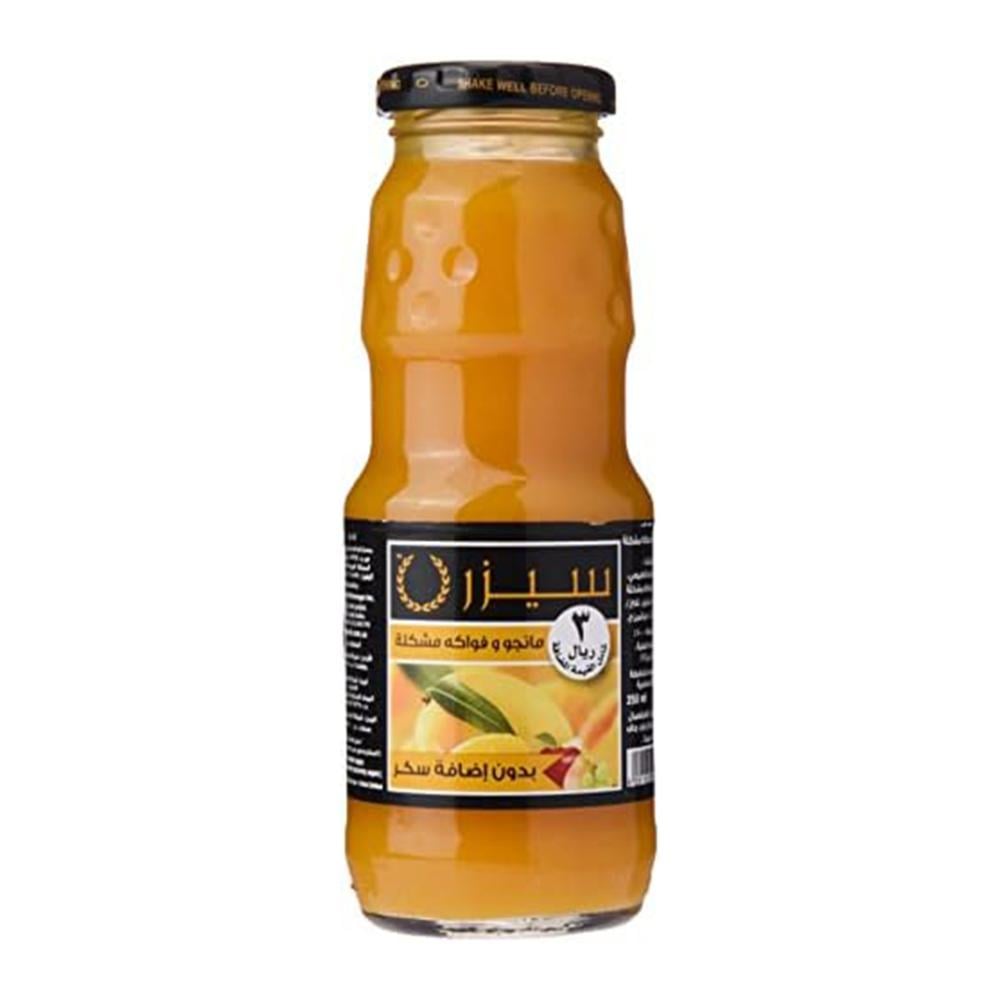 نكتار مانجو وفواكه مشكلة بدون سكر مضاف من سيزر – 250 مل