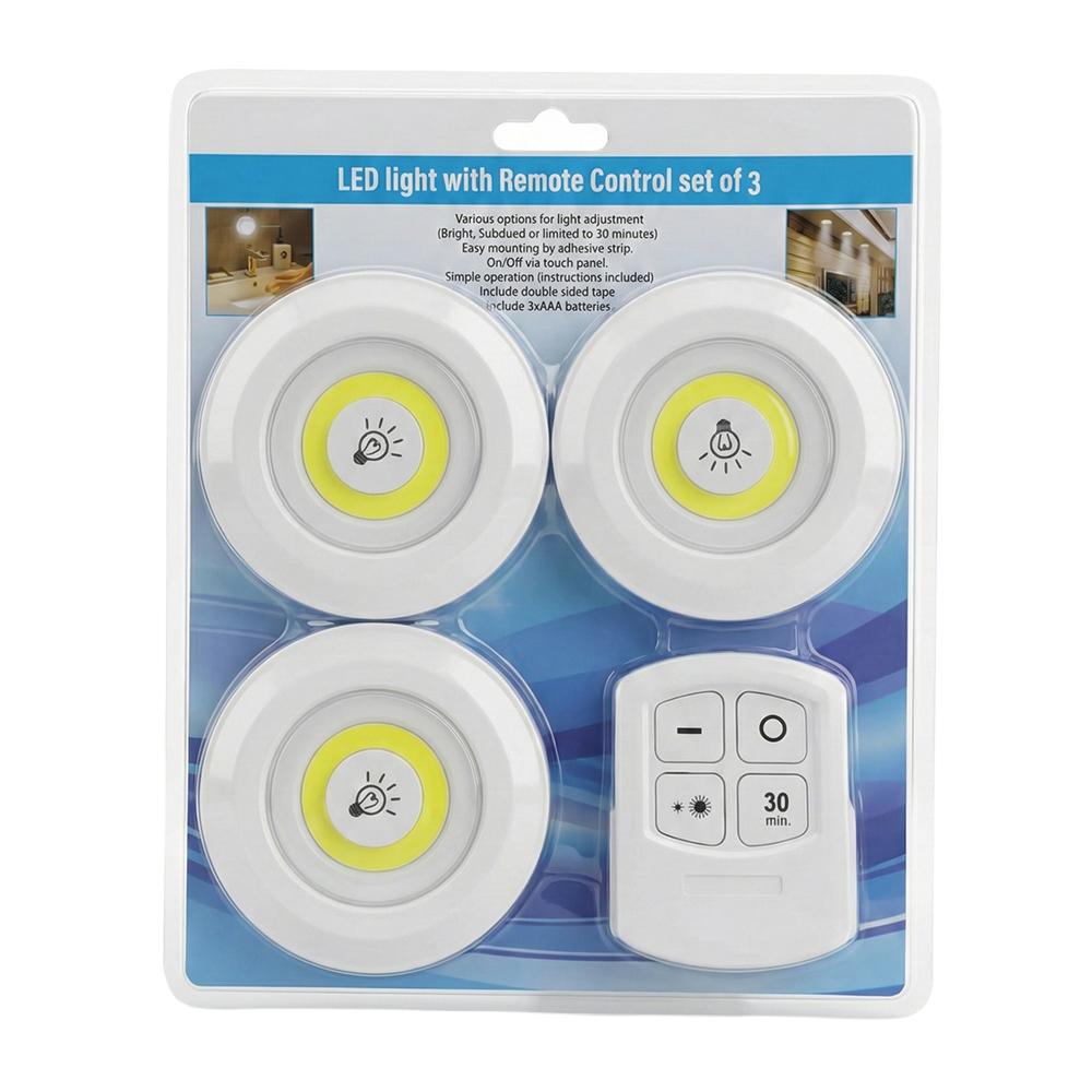 طقم إضاءة مع جهاز تحكم عن بعد – 3 قطع