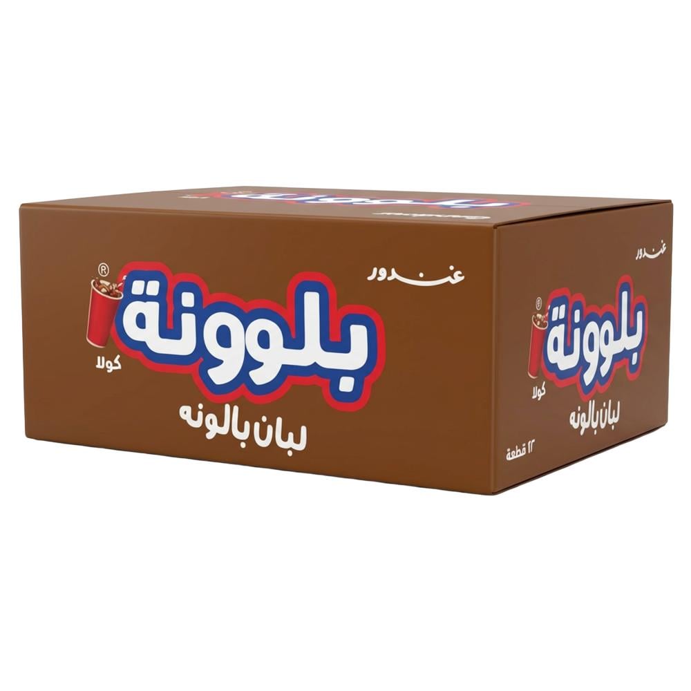 لبان بلونة بنكهة الكولا من غندور - 1 كرتون × 12 حبة
