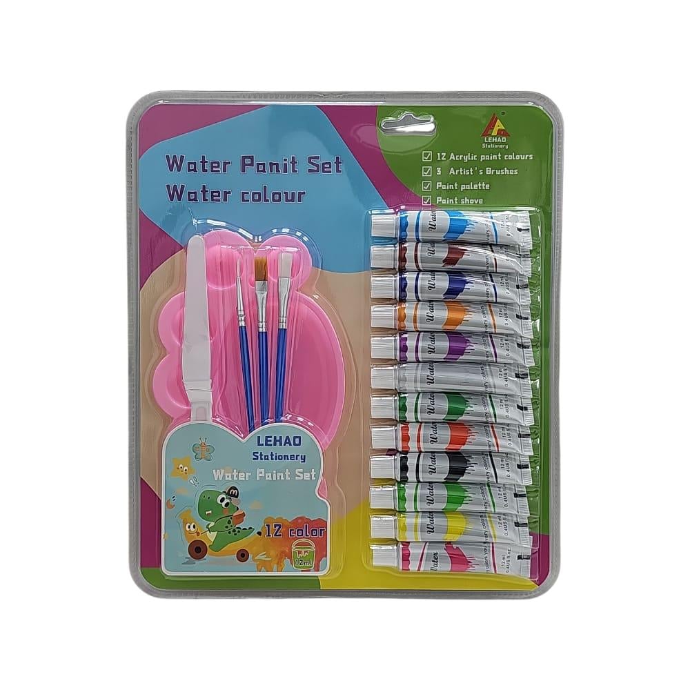 مجموعة ألوان أكريليك للرسم – 12 لون × 12 مل مع أدوات للرسم - AL11130-1