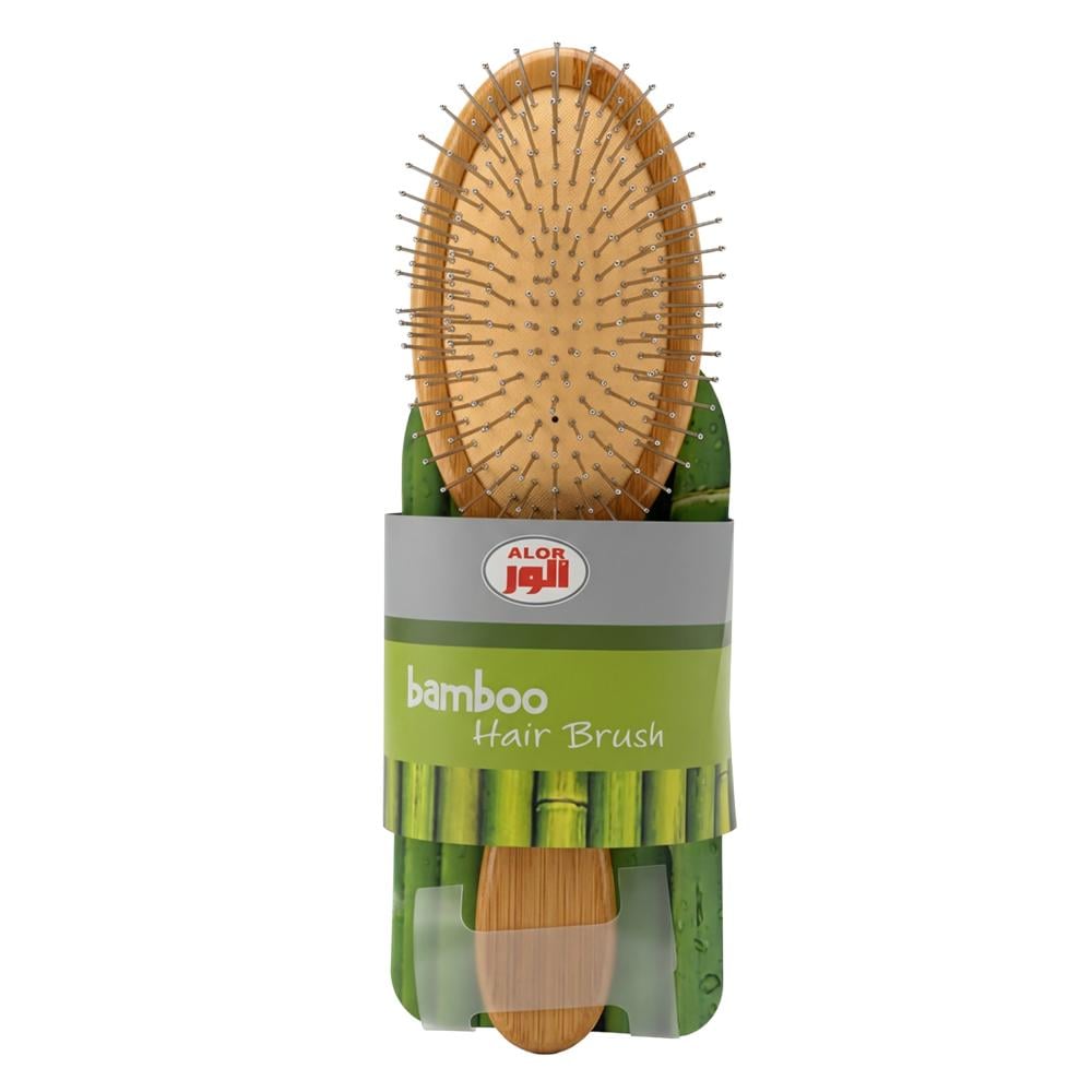 فرشاة شعر خشبي بأسنان معدنية من الور - AL-10228-4