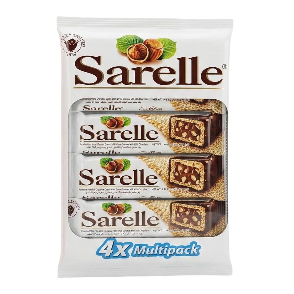ساريلي ويفر محشو بكريمة الشوكولاتة بالحليب والبندق – 1 كيس × 4 حبات