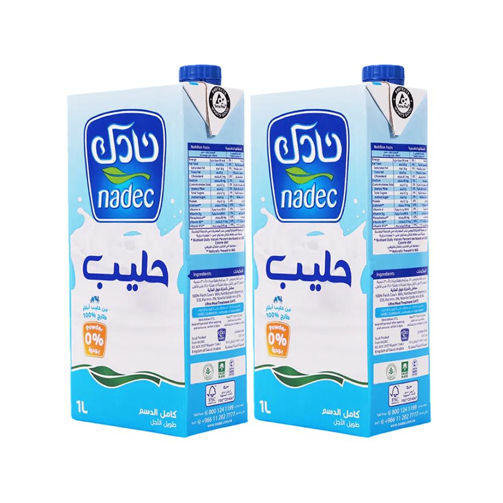 حليب كامل الدسم من نادك – 2 × 1 لتر