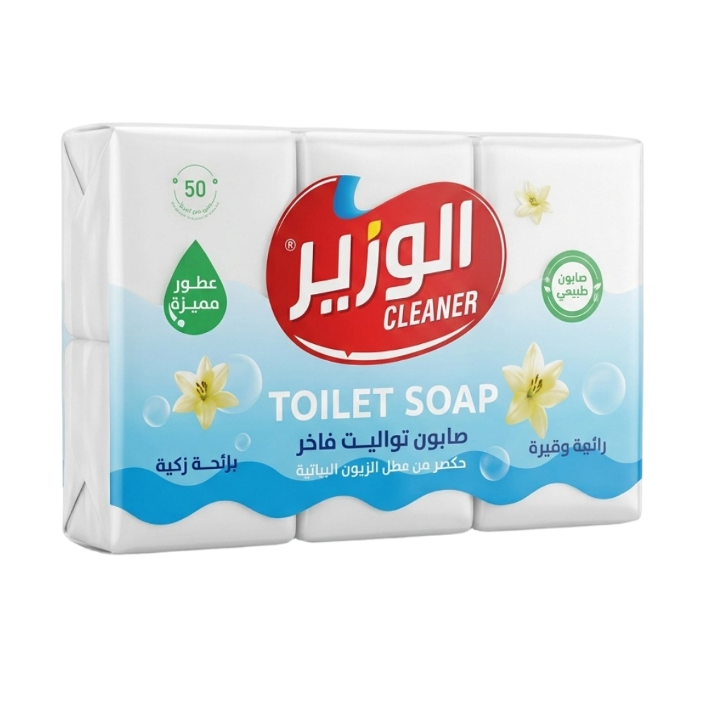 الوزير صابون تواليت فاخر برائحة زكية – 6 حبات × 75 جرام