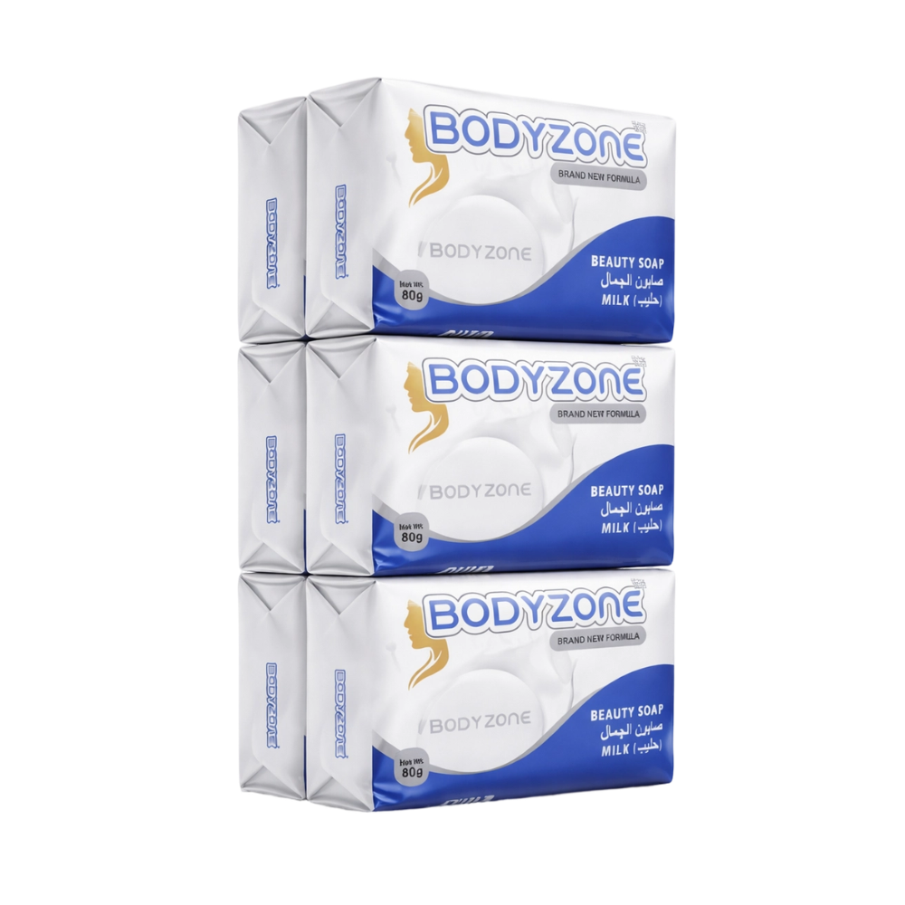 بودي زون صابون الجمال حليب – 6 حبات × 80 جرام