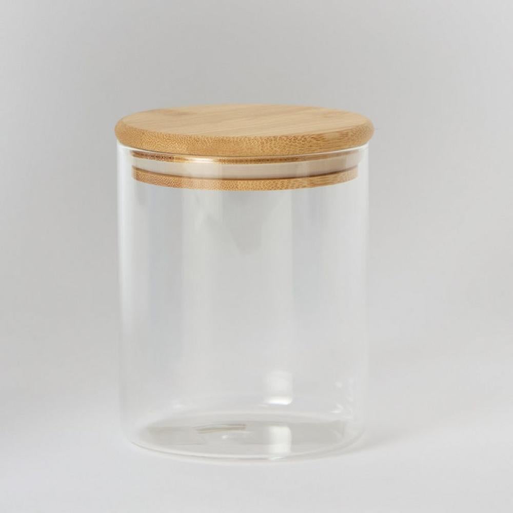 برطمان زجاج غطاء خشبي الوسام 500 مل -HBR1012