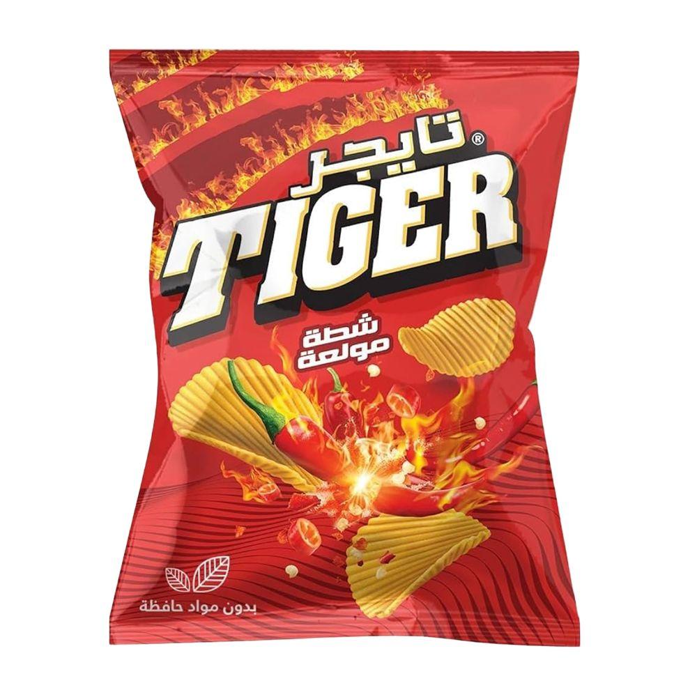 تايجر شرائح البطاطس بطعم الشطة المولعة – 150 جرام