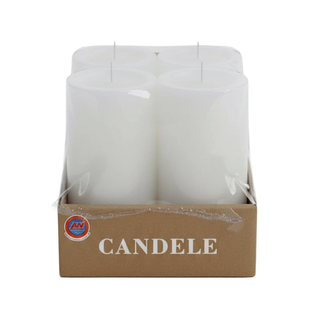 شموع بيضاء من عالم الوسام – 1 كرتون × 4 حبات