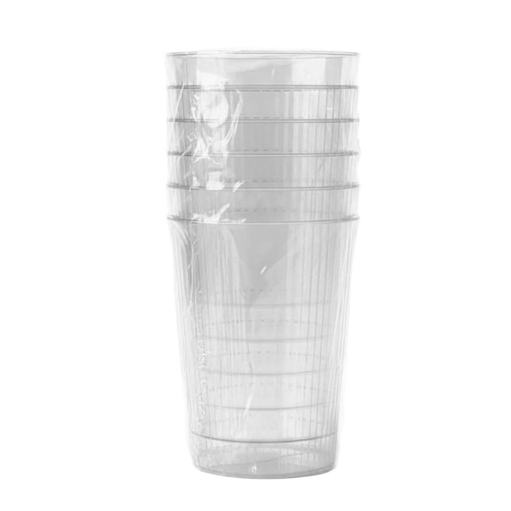 طقم كاسات أكريلك شفاف - 6 حبات × 300 مل - AL-11750-2