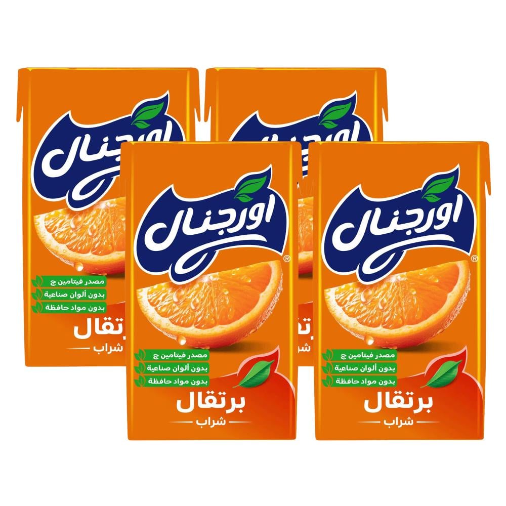 شراب برتقال من أورجينال – 4 عبوات × 250 مل