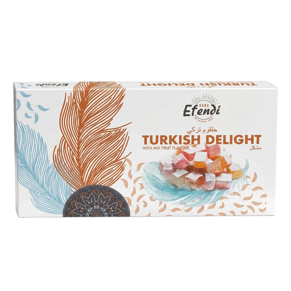 بابا أفندي حلاوة حلقوم تركي مشكّل بنكهات الفواكه – 400 جرام
