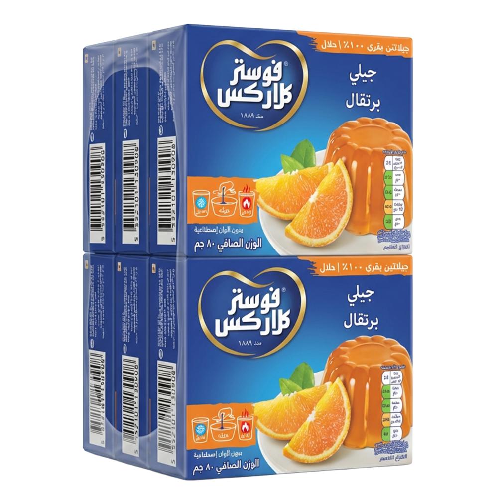 جيلي برتقال من فوستر كلاركس – 6 حبات × 80 جرام