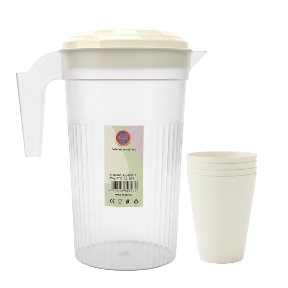 جاك بلاستيك شفاف مع أكواب - AL-8034-7