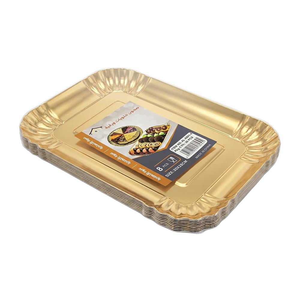 رولا طقم صحون حلويات ورقية – 1 طقم × 8 حبات
