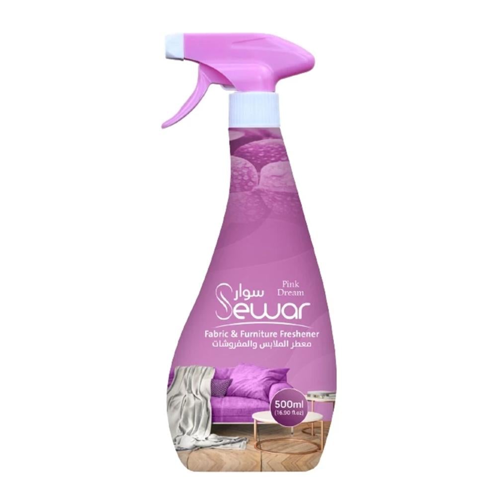 معطر الملابس والمفروشات وردي من سوار - 500 مل