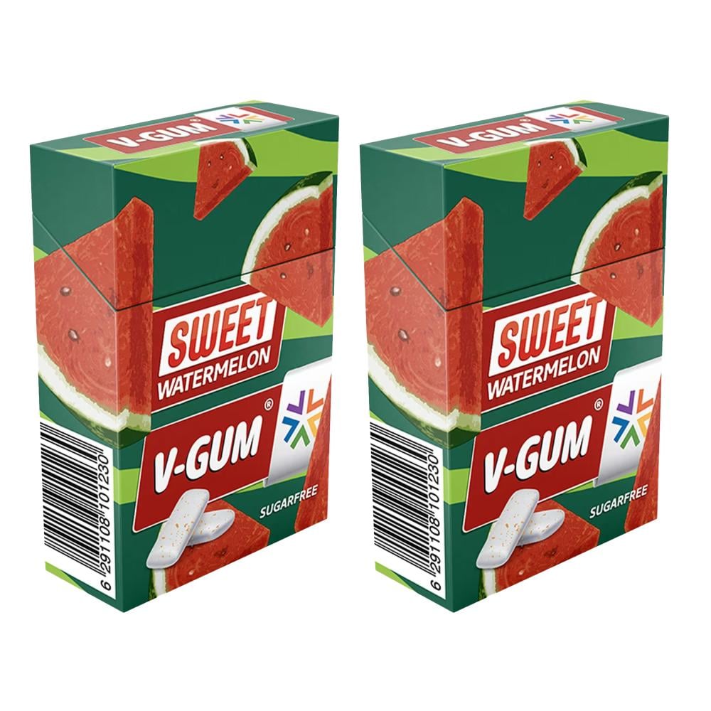 علكة خالية من السكر بنكهة البطيخ من في جام – 2 عبوات × 16 حبة