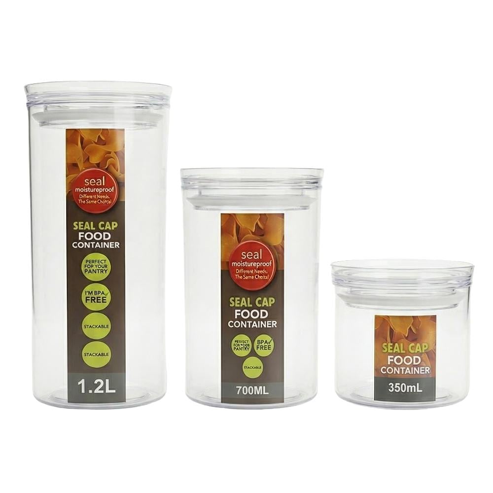 رولا طقم علب بهارات أكريلك بغطاء – 1 طقم × 3 حبات