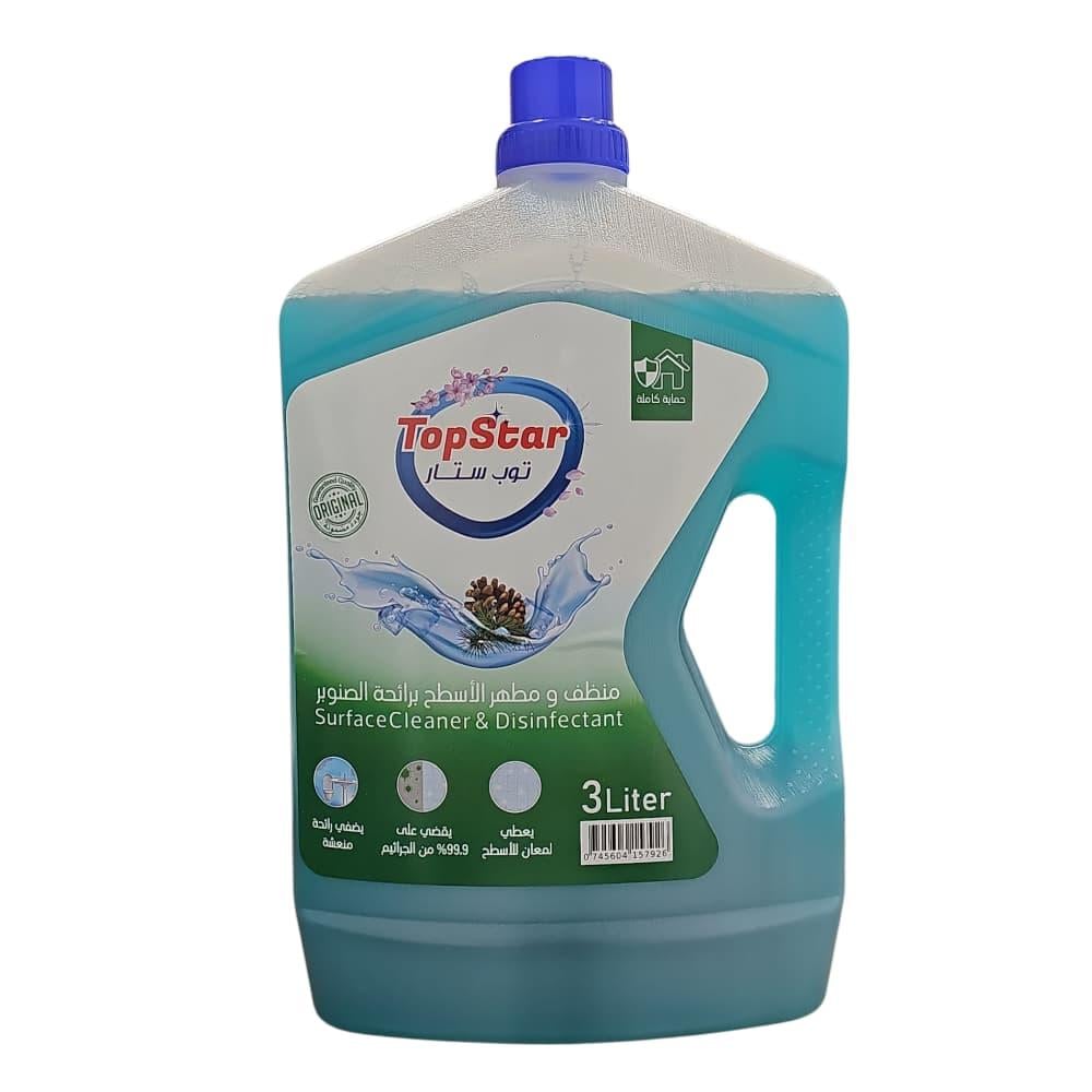 منظف ومطهر للأسطح برائحة الصنوبر - 3 لتر - TopStar