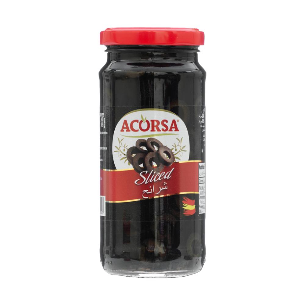 شرائح زيتون أسود من أكورسا – 240 جم