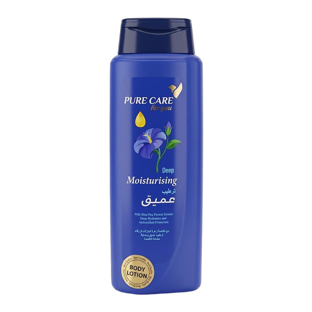بيور كير لوشن ترطيب الجسم العميق بخلاصة زهرة البازلاء الزرقاء – 600 مل