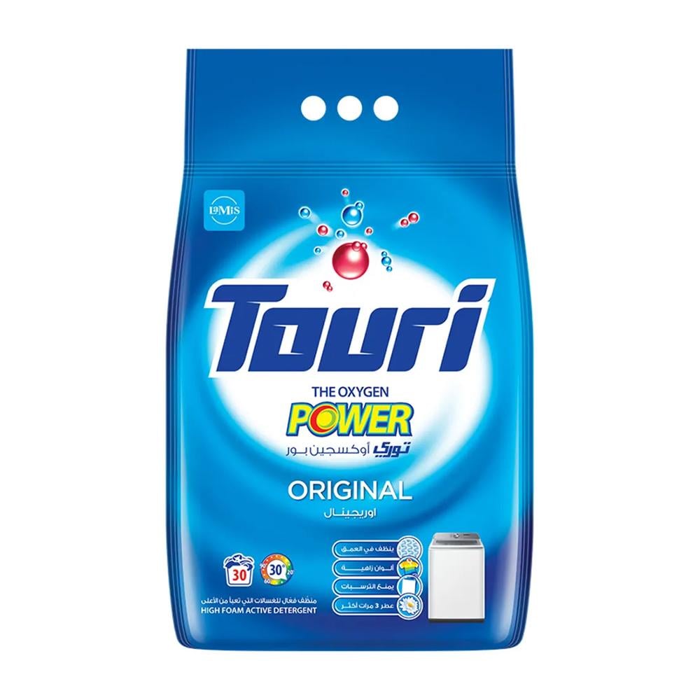 مسحوق الغسيل تورّي – باور الأوكسجين رغوة عالية  1500 جرام