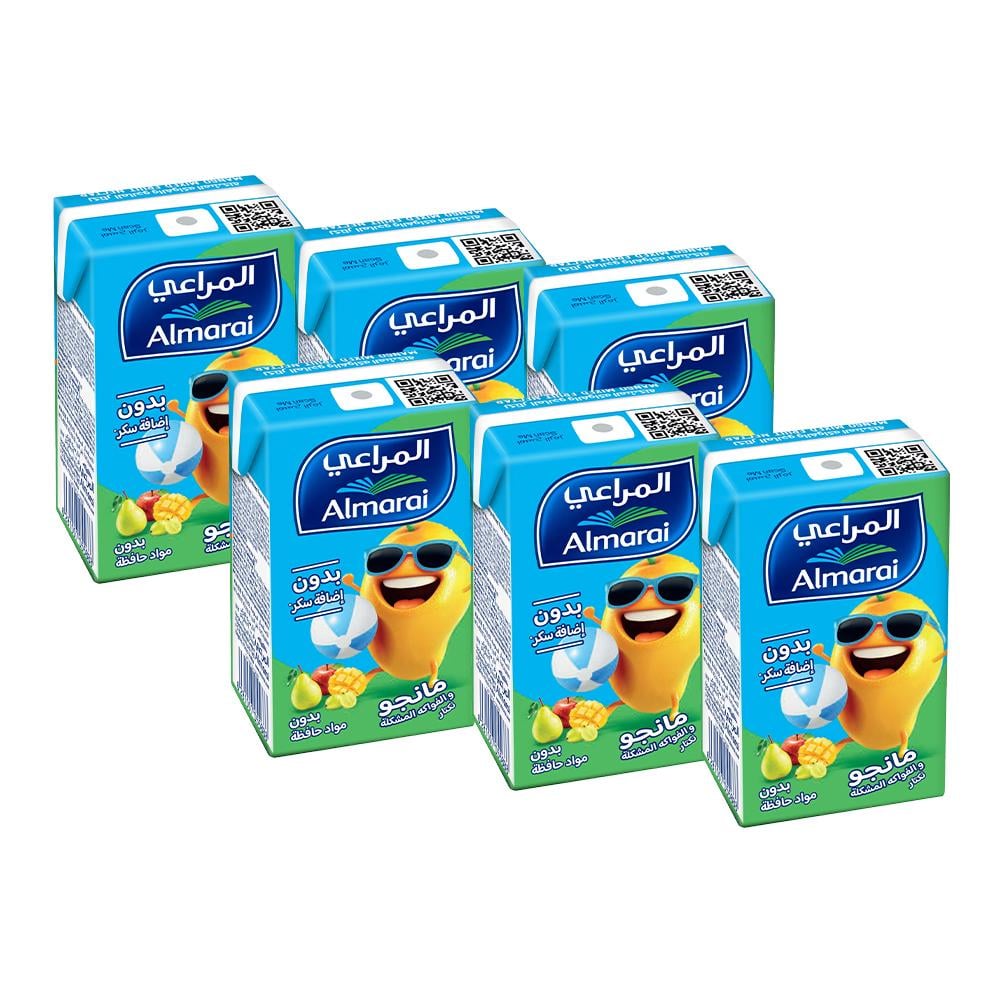 المراعي نكتار مانجو والفواكة المشكلة - 6 حبات × 140 مل