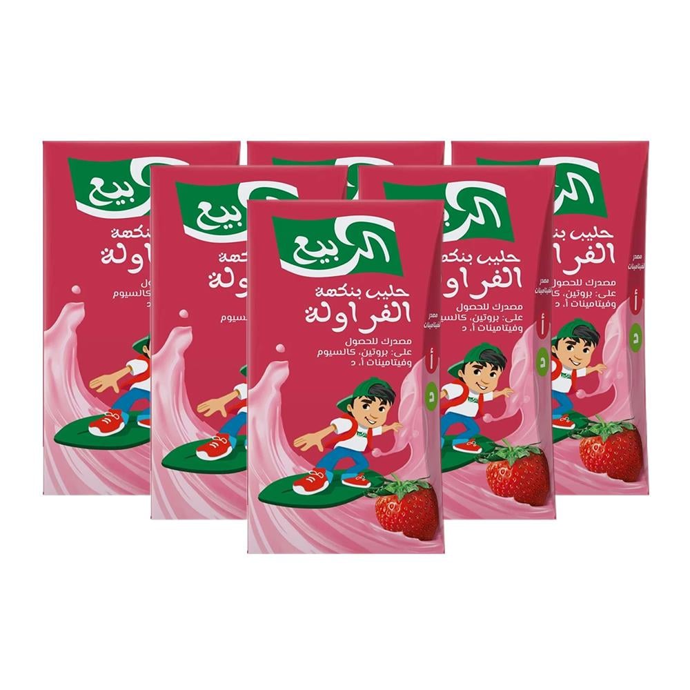 الربيع حليب بنكهة الفراولة – 6 حبات × 120 مل