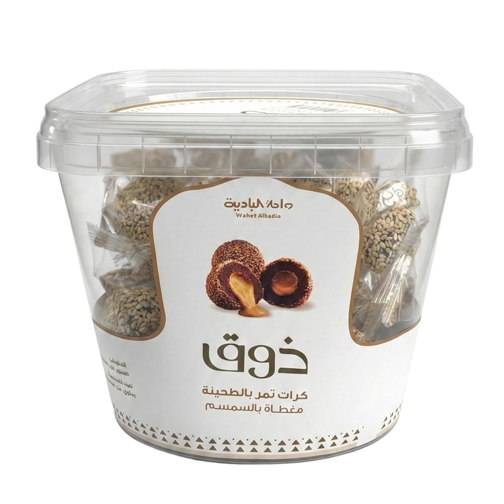 واحة البادية كرات تمر بالطحينية مغطاة بالسمسم - 500 جرام