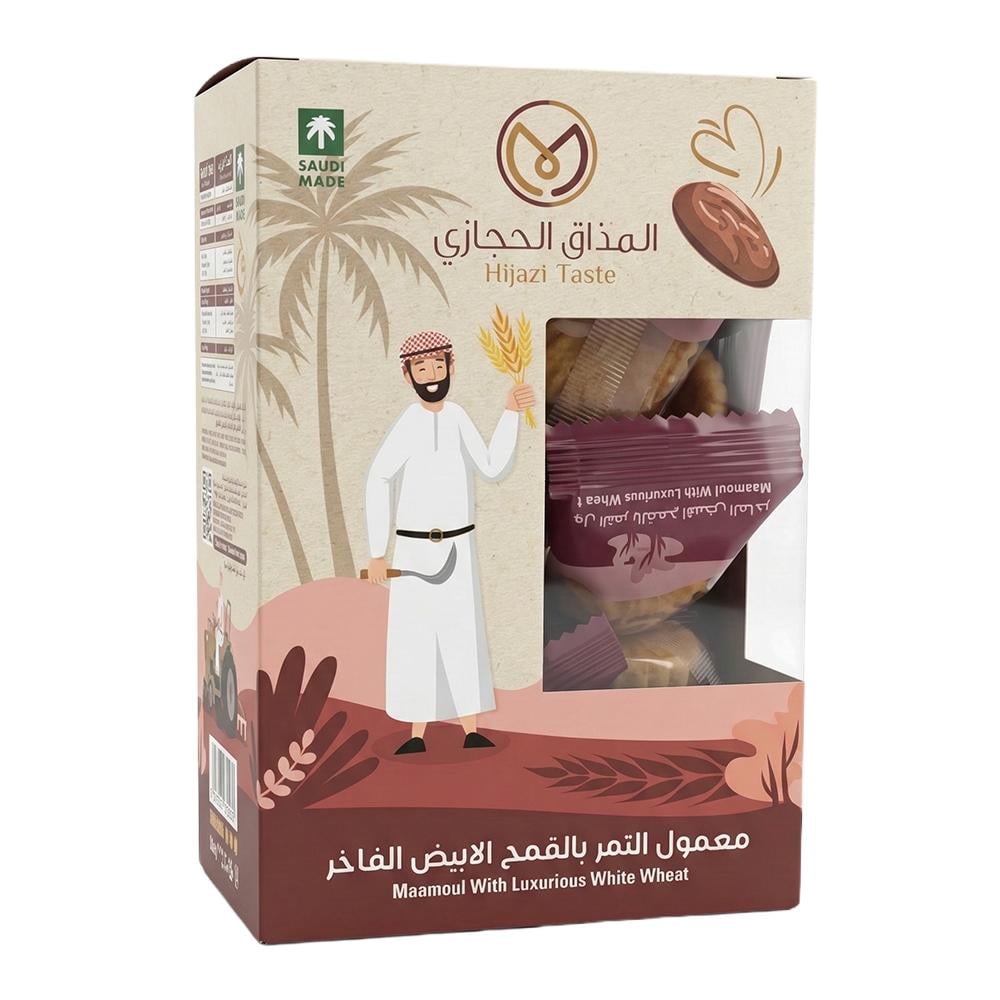 المذاق الحجازي معمول التمر بالقمح الأبيض الفاخر – 200 جرام