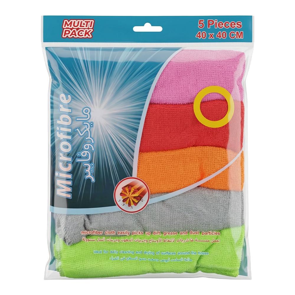 طقم مناشف مايكرو فايبر متعددة الاستخدام – 1 كيس × 5 حبات