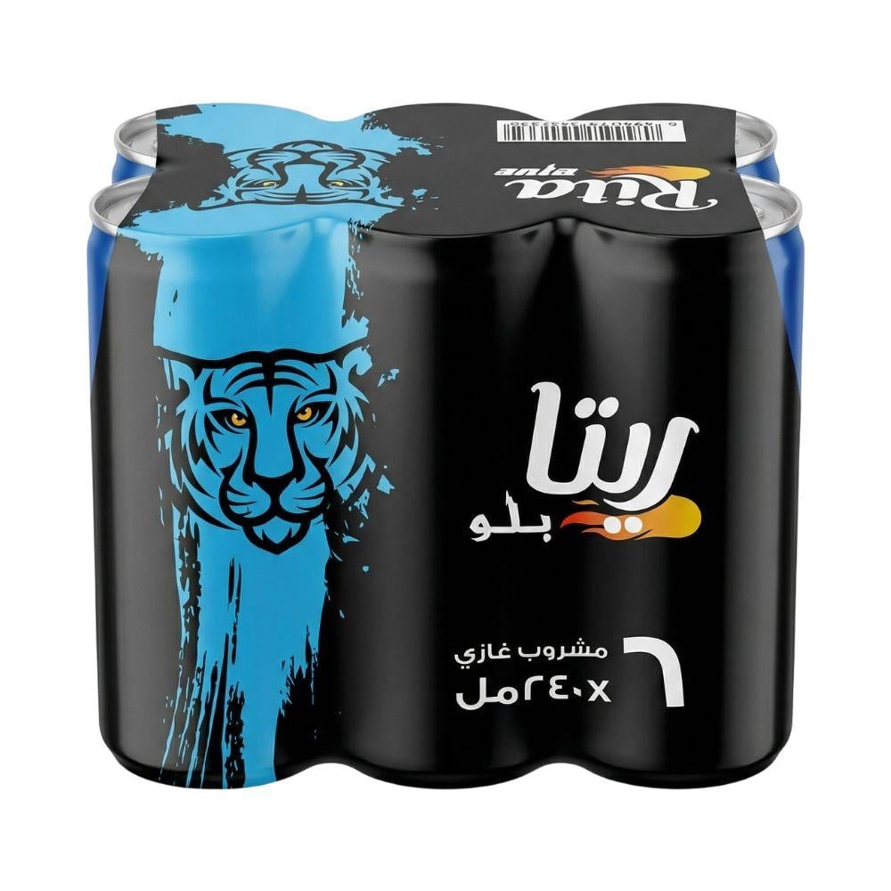 ريتا مشروب غازي بلو – 6 حبات × 240 مل