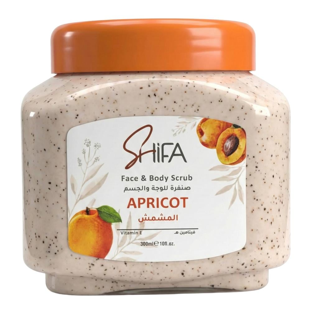 صنفرة للوجه والجسم بالمشمش من شفاء – 300 مل