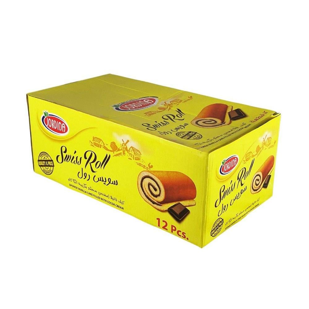 جوردينا كيك سويس رول بالشوكولاتة – 12 × 40 جرام