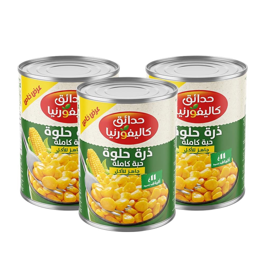 حبوب ذرة حلوة كاملة من حدائق كاليفورنيا – 3 × 400 جرام