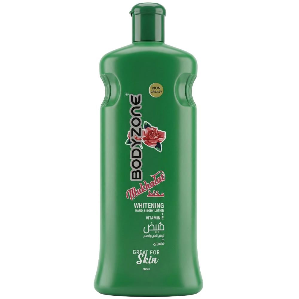 لوشن مبيض لليدين والجسم مع فيتامين إي برائحة مخلط من بودي زون – 600 مل
