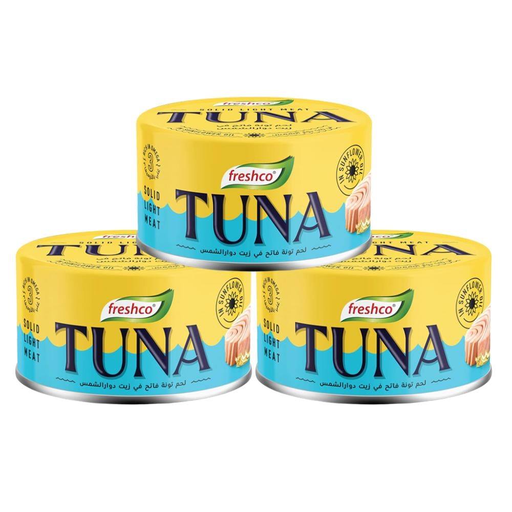 تونة في زيت دوار الشمس من فريشكو – 3 × 90 جرام