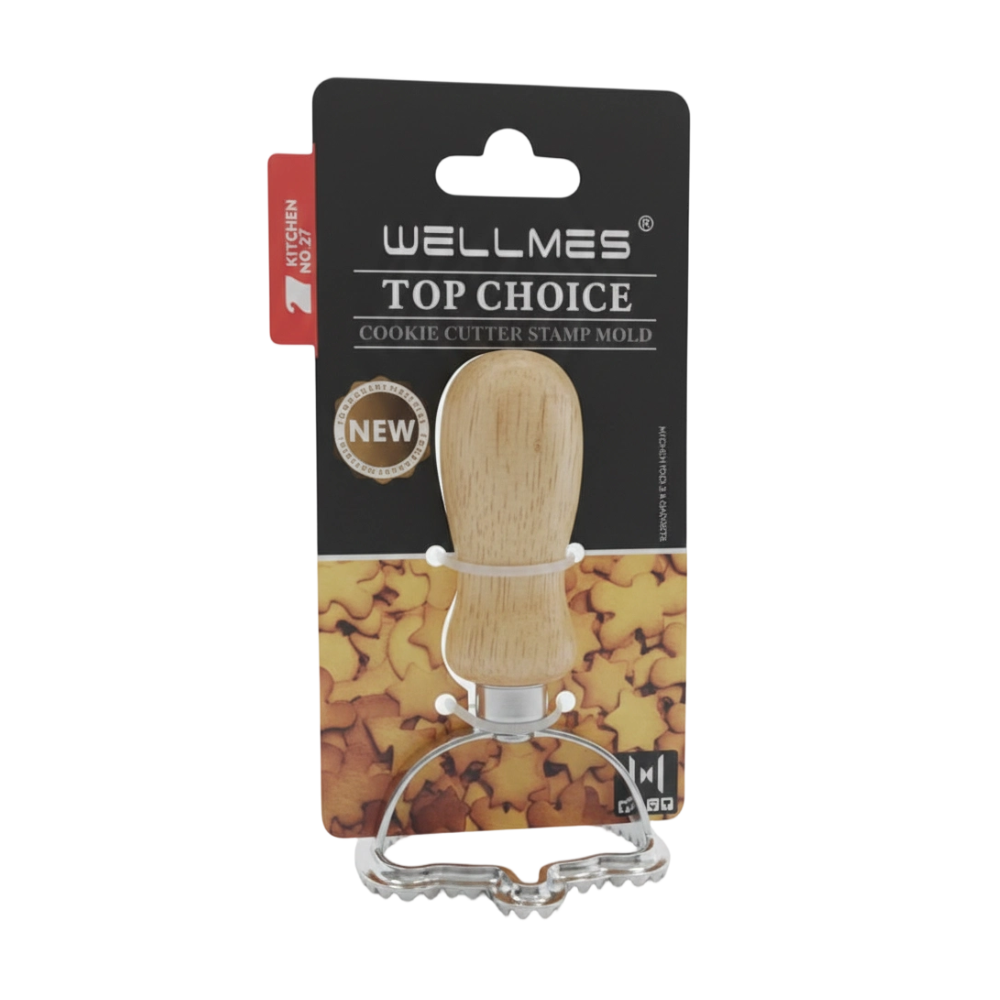 قطّاعة عجين حديد بمقبض خشبي