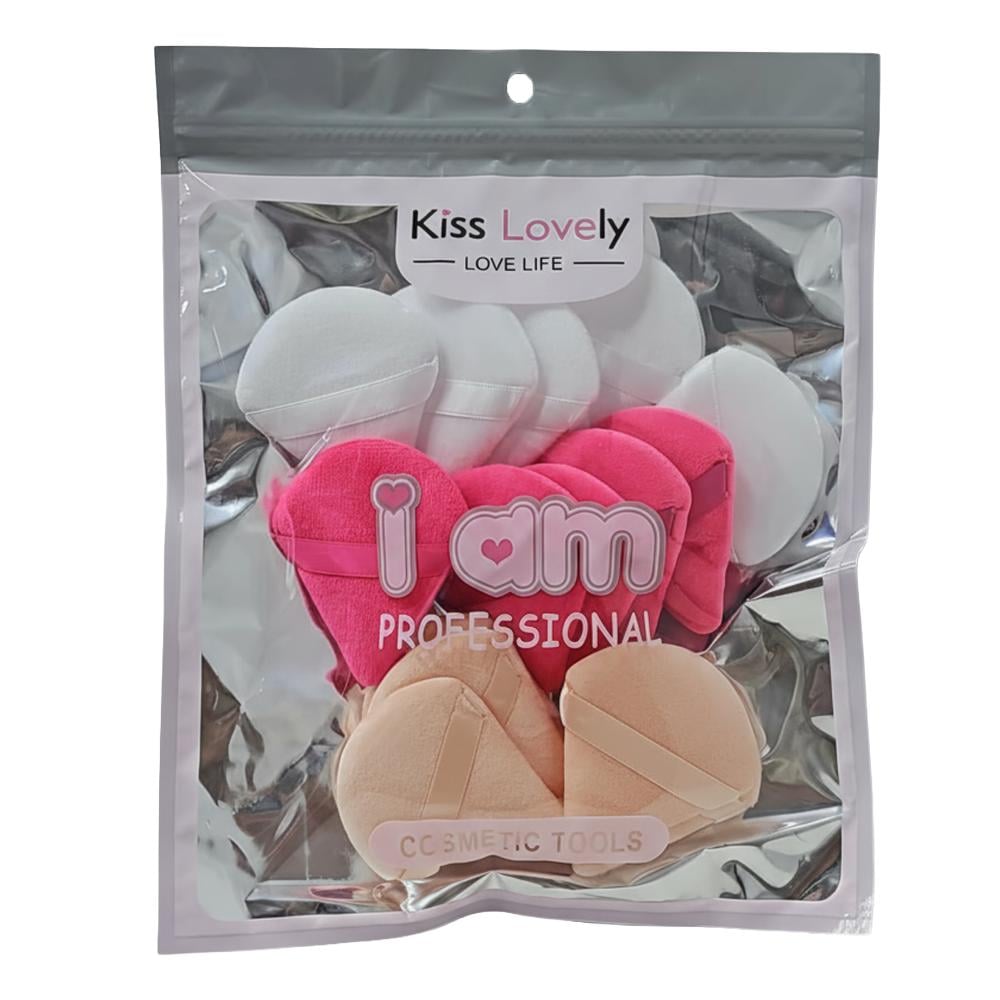 طقم إسفنجات مكياج على شكل قلب من لوفلي - 15 قطعة - AL-11168