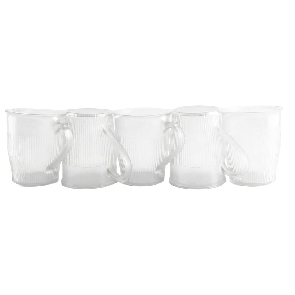 طقم كاسات بلاستيك شفاف - 5 حبات × 400 مل - AL-11731-3