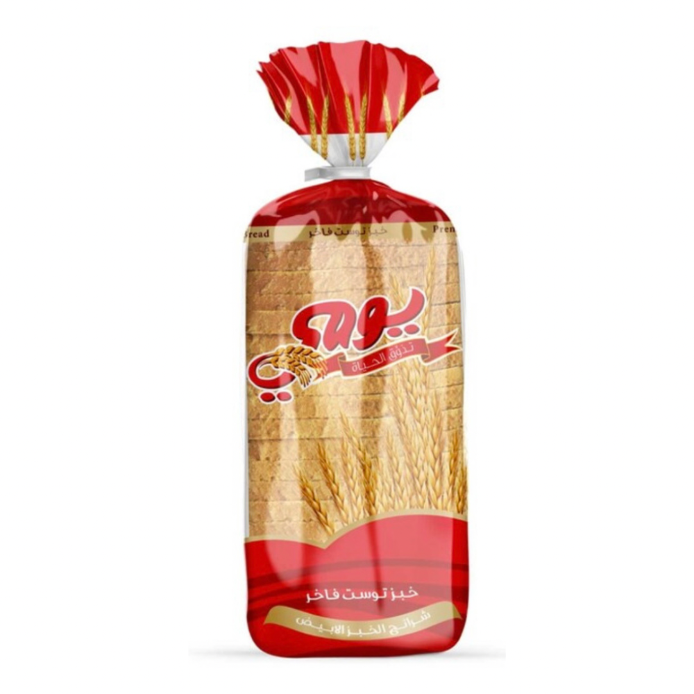 خبز توست فاخر ابيض – عبوة مغلفة - 600 جرام