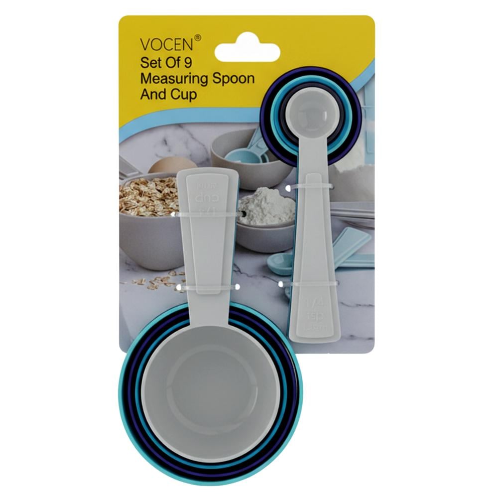 طقم ملاعق قياس ملونة - 1 طقم × 9 قطع - AL-10373-1