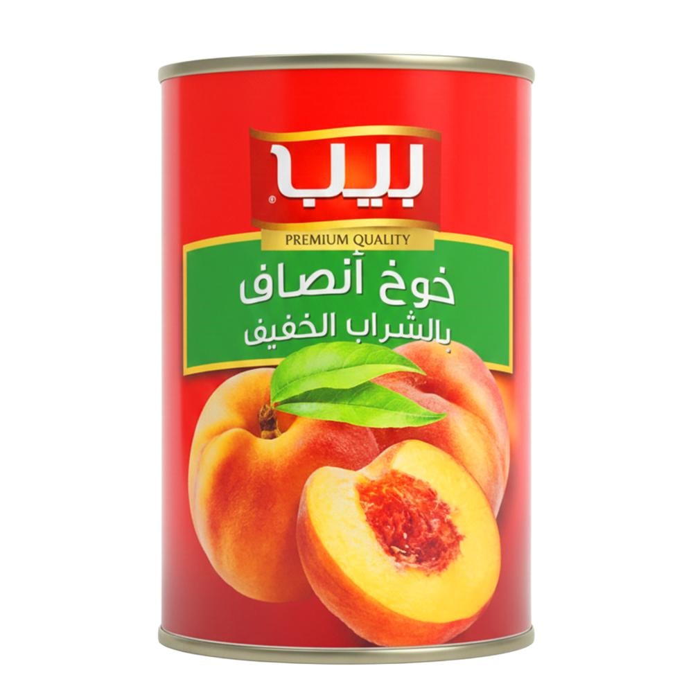 خوخ أنصاف بشراب خفيف من بيب – 425 جرام