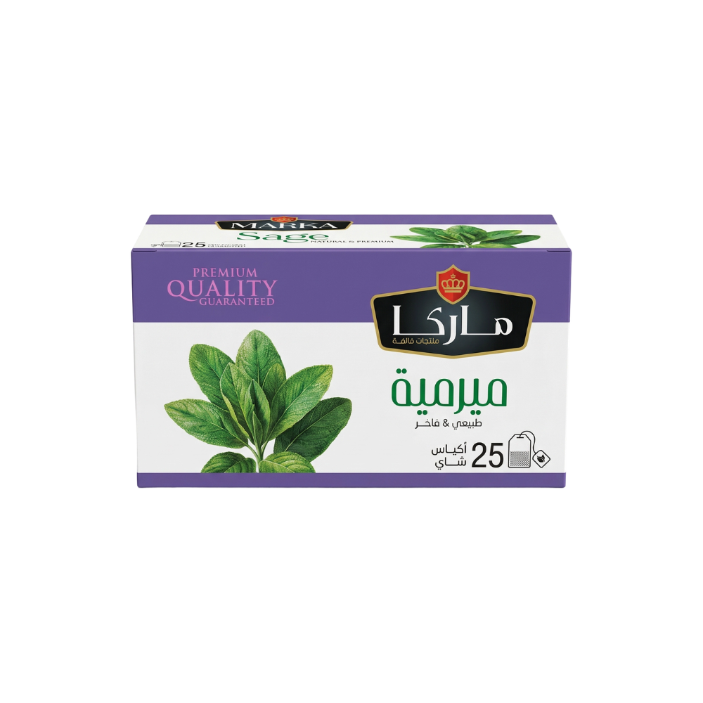 ماركا مشروب ميرمية طبيعي وفاخر – 1 كرتون × 25 ظرف