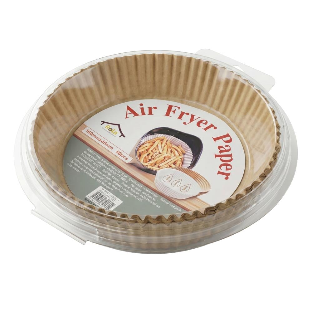 صحون قلاية هوائية ورق شكل دائري – 80 حبة - AL-8233-1