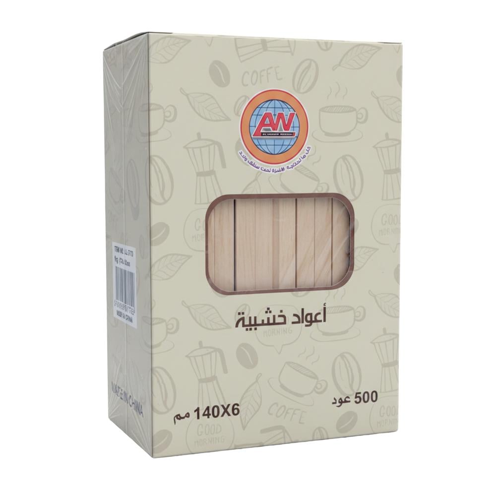 أعواد تحريك خشبي - 1 كرتون × 500 عود - AL-3779