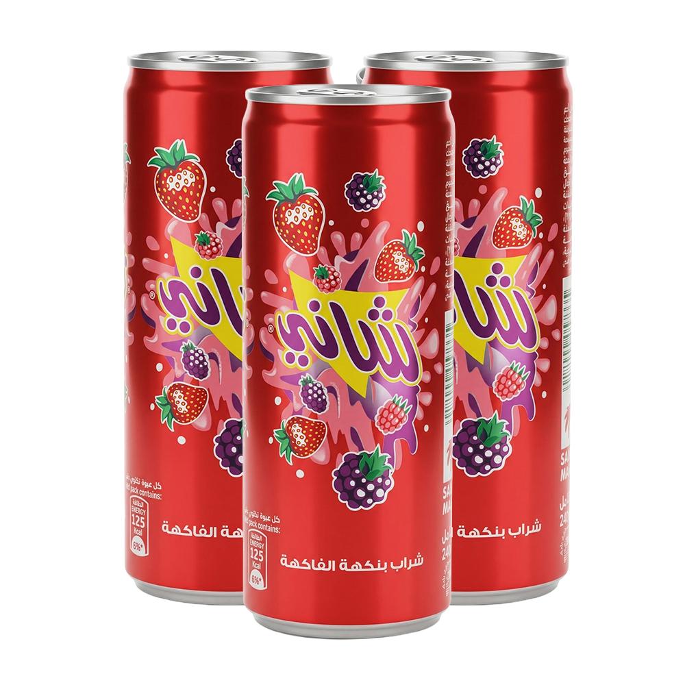 شاني شراب غازي بنكهة الفاكهة - 3 حبات × 240 مل