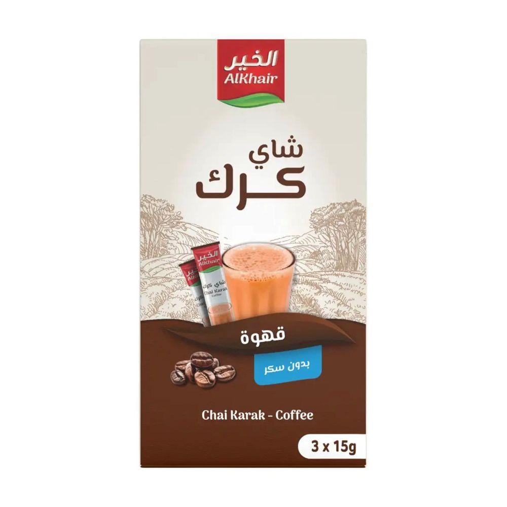 الخير شاي كرك بالقهوة بدون سكر – 3 × 15 جرام