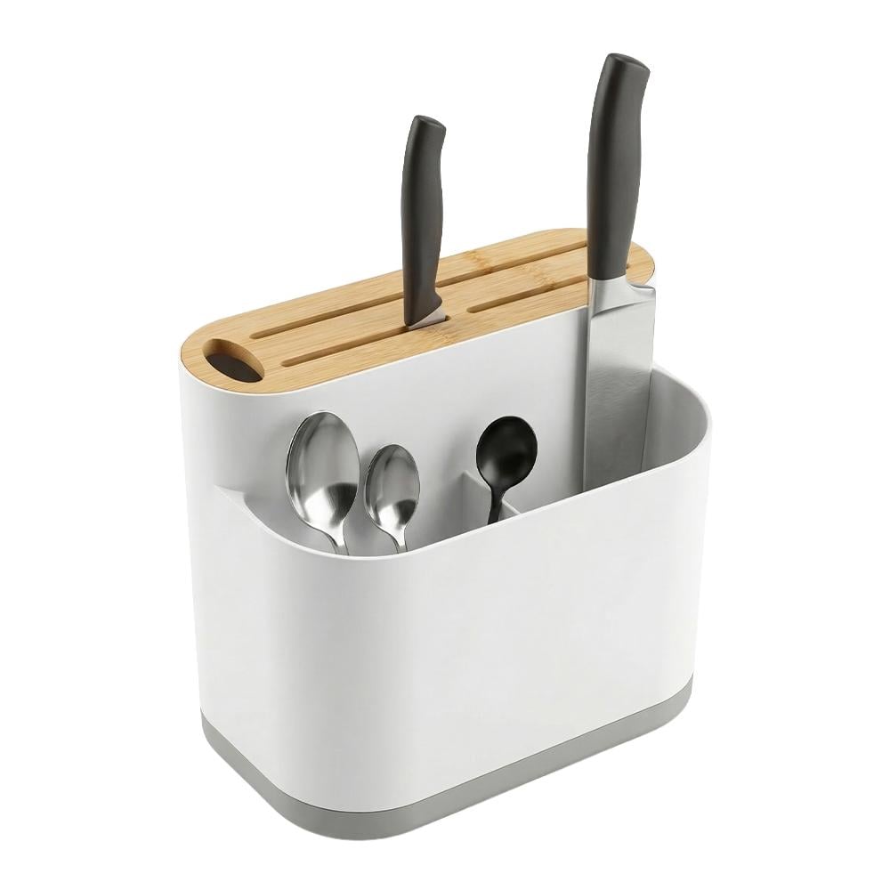 منظّم سكاكين وأدوات مائدة بلاستيك مقسّم