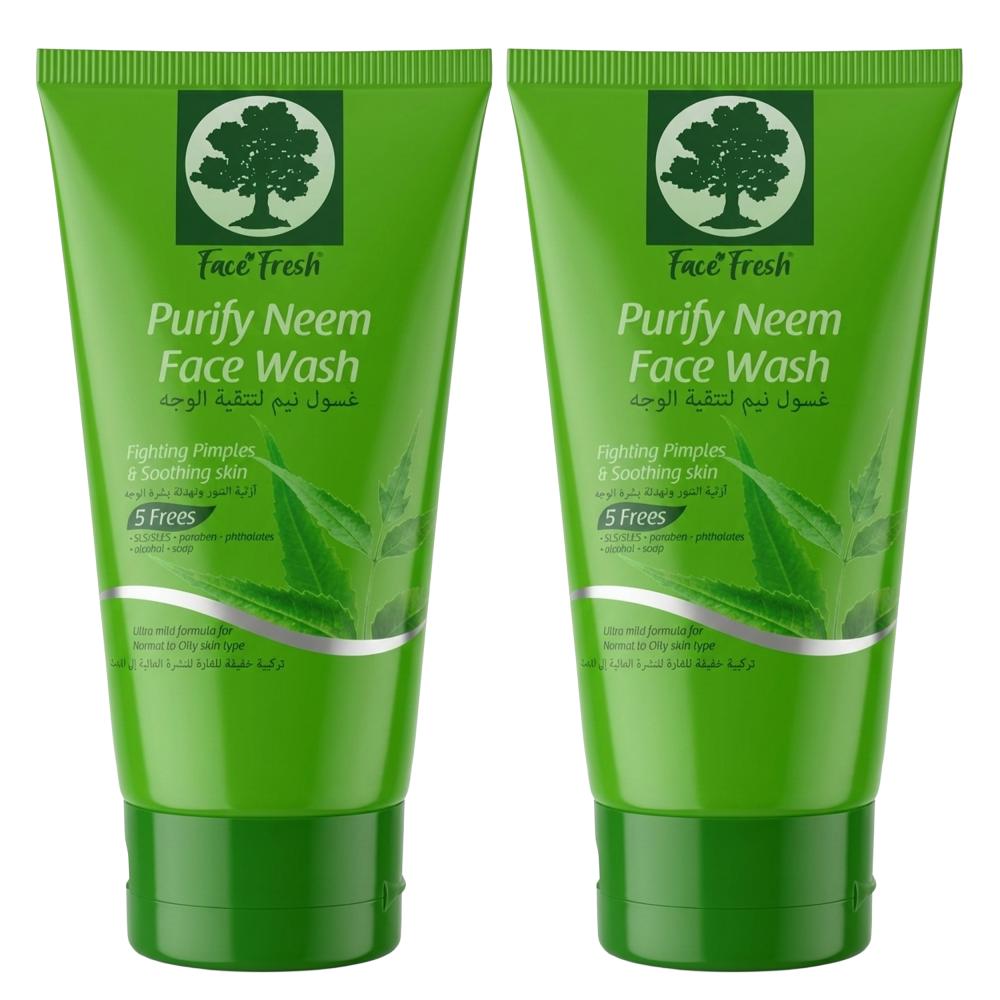 غسول وجه نيم لتنقية الوجه من فيس فريش – 2 حبة × 150 مل